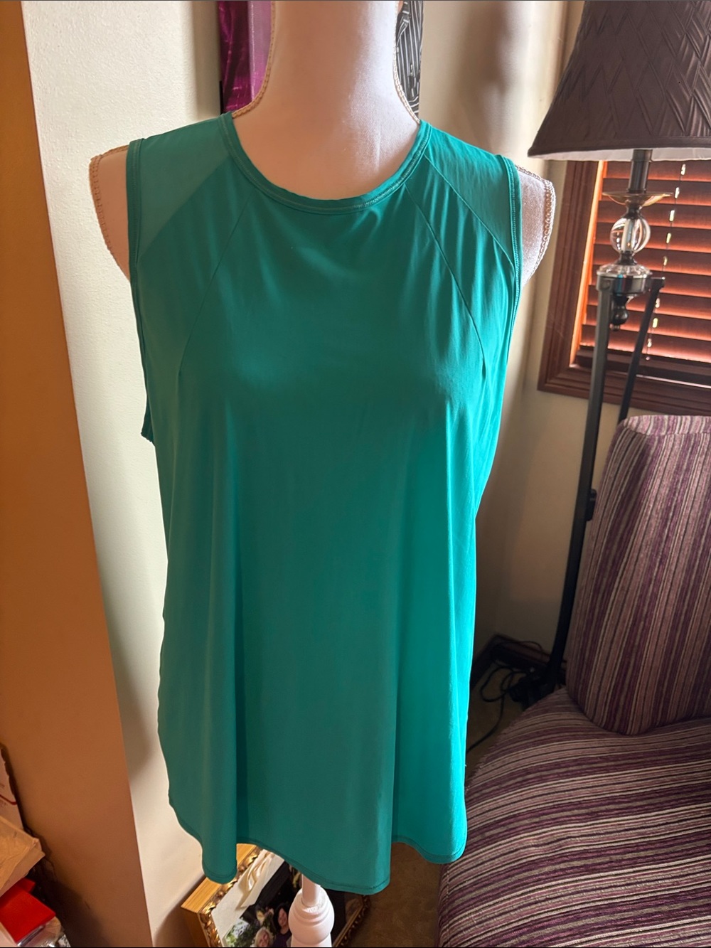 lululemon athletica Sleeveless Performance Tank - Green, Sz 10/12